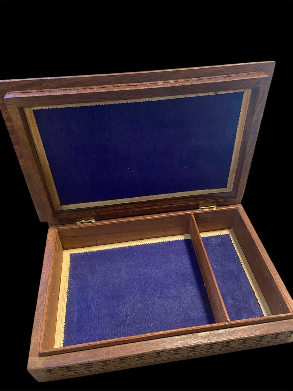 Vintage Indian Handmade, Inlaid and Carved Box for treasures